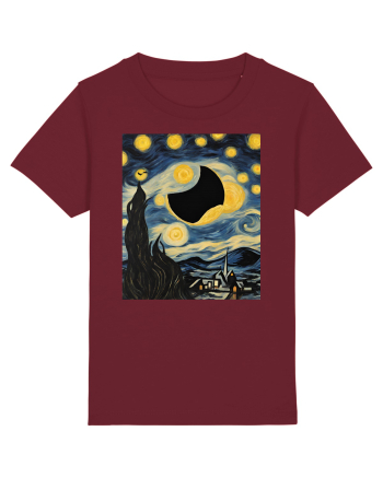 Stary Night Solar Eclipse  Burgundy