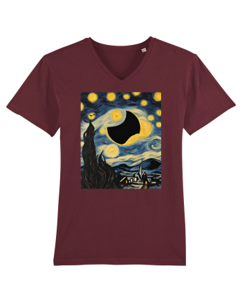 Stary Night Solar Eclipse  Burgundy