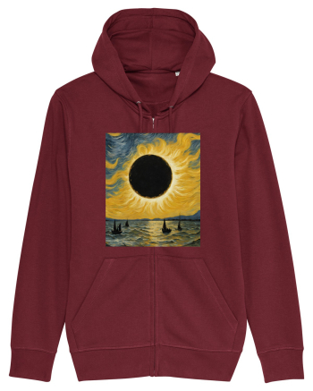 Stary Night Solar Eclipse  Burgundy