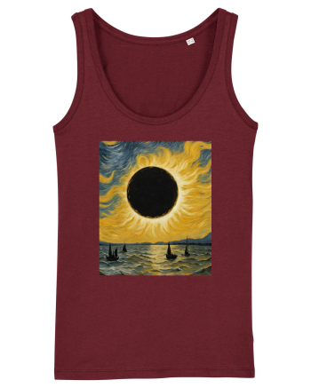 Stary Night Solar Eclipse  Burgundy