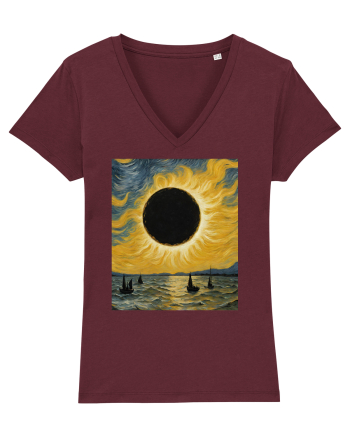 Stary Night Solar Eclipse  Burgundy