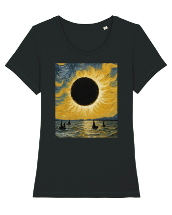 Stary Night Solar Eclipse  Black