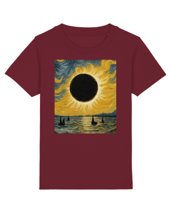 Stary Night Solar Eclipse  Burgundy