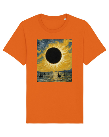 Stary Night Solar Eclipse  Bright Orange