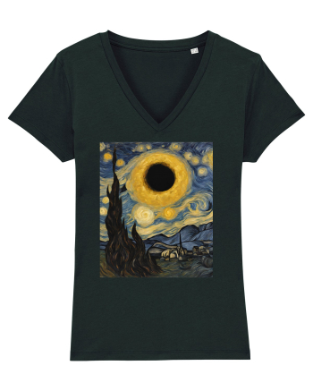 Stary Night Solar Eclipse  Black