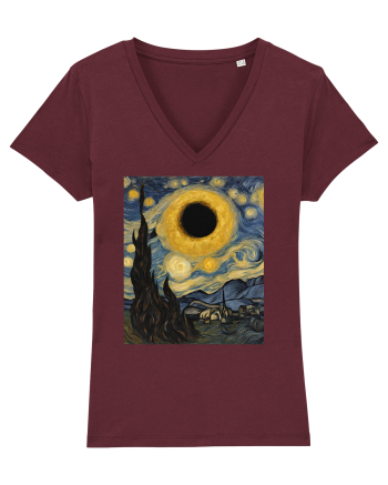 Stary Night Solar Eclipse  Burgundy