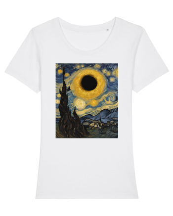 Stary Night Solar Eclipse  White