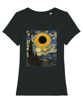 Stary Night Solar Eclipse  Black