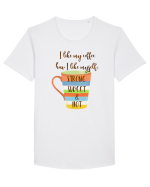 O cafea ca mine Tricou mânecă scurtă guler larg Bărbat Skater