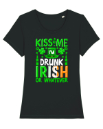Kiss me I'm drunk irish or whatever Tricou mânecă scurtă guler larg fitted Damă Expresser