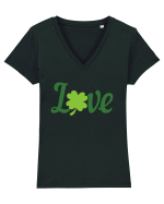Love St. Patrick! Tricou mânecă scurtă guler V Damă Evoker