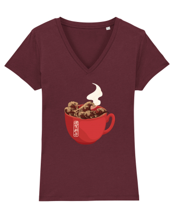 Coffee Wave Burgundy