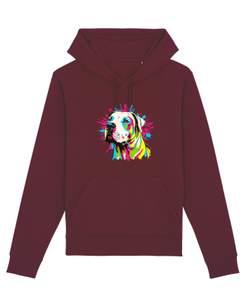 Dogo Argentino Pop Art Burgundy
