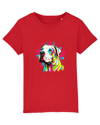 Dogo Argentino Pop Art Red