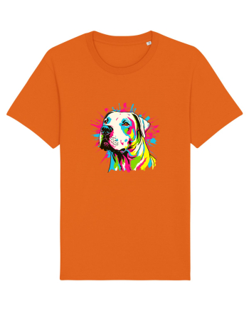 Dogo Argentino Pop Art Bright Orange