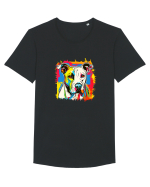 Dogo Argentino Pop Art Tricou mânecă scurtă guler larg Bărbat Skater