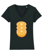 Sliced Sun Tricou mânecă scurtă guler V Damă Evoker