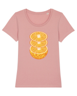 Sliced Sun Tricou mânecă scurtă guler larg fitted Damă Expresser