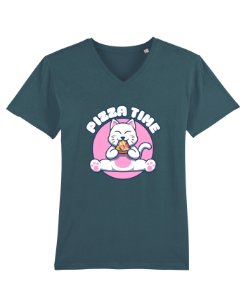 Cute kawaii cat eating pizza Stargazer