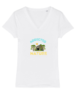 Addicted To Nature Tricou mânecă scurtă guler V Damă Evoker