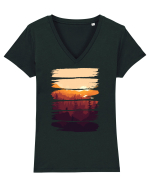 Beyond the mountains Tricou mânecă scurtă guler V Damă Evoker