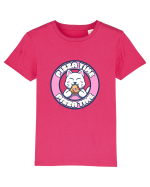 Cute kawaii cat eating pizza Tricou mânecă scurtă  Copii Mini Creator