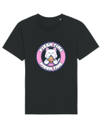 Cute kawaii cat eating pizza Tricou mânecă scurtă Unisex Rocker