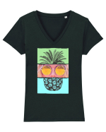 Palmeapple girl Tricou mânecă scurtă guler V Damă Evoker