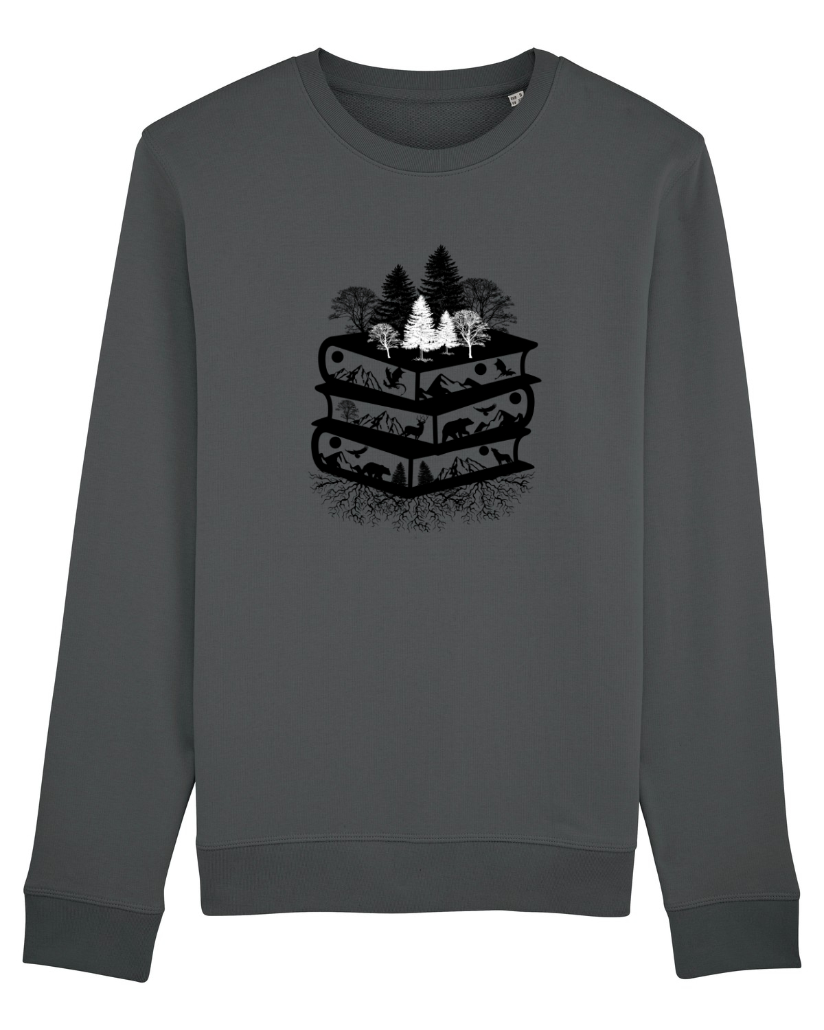 Bluză mânecă lungă Unisex Rise Anthracite