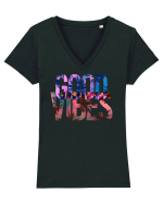 Good Vibes Tricou mânecă scurtă guler V Damă Evoker