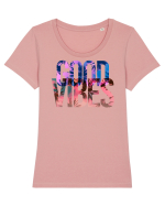 Good Vibes Tricou mânecă scurtă guler larg fitted Damă Expresser