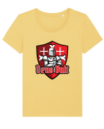 Deus Vult Tricou mânecă scurtă guler larg fitted Damă Expresser
