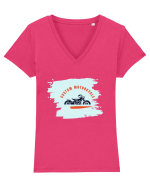 Custom Motorcycle Tricou mânecă scurtă guler V Damă Evoker