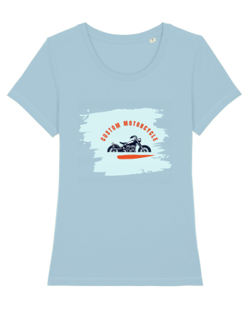 Custom Motorcycle Sky Blue