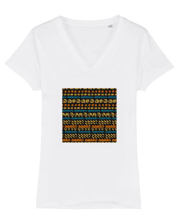 African Pattern White