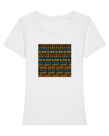 African Pattern White