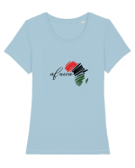 Africa  Tricou mânecă scurtă guler larg fitted Damă Expresser