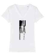 Dubai U A E Tricou mânecă scurtă guler V Damă Evoker