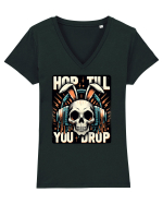 Hop till you drop - punk Easter bunny Tricou mânecă scurtă guler V Damă Evoker