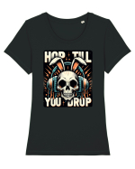 Hop till you drop - punk Easter bunny Tricou mânecă scurtă guler larg fitted Damă Expresser