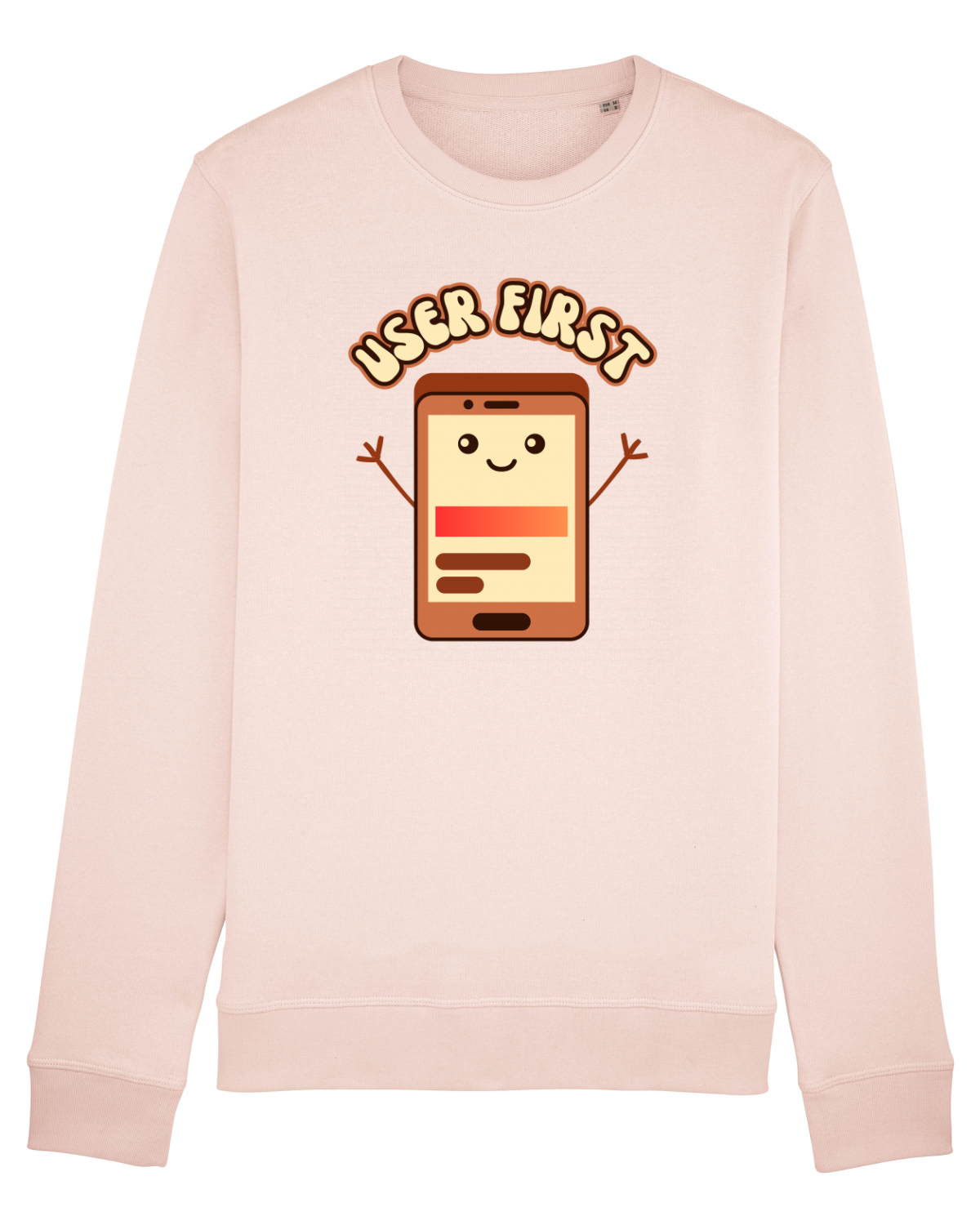 Bluză mânecă lungă Unisex Rise Candy Pink