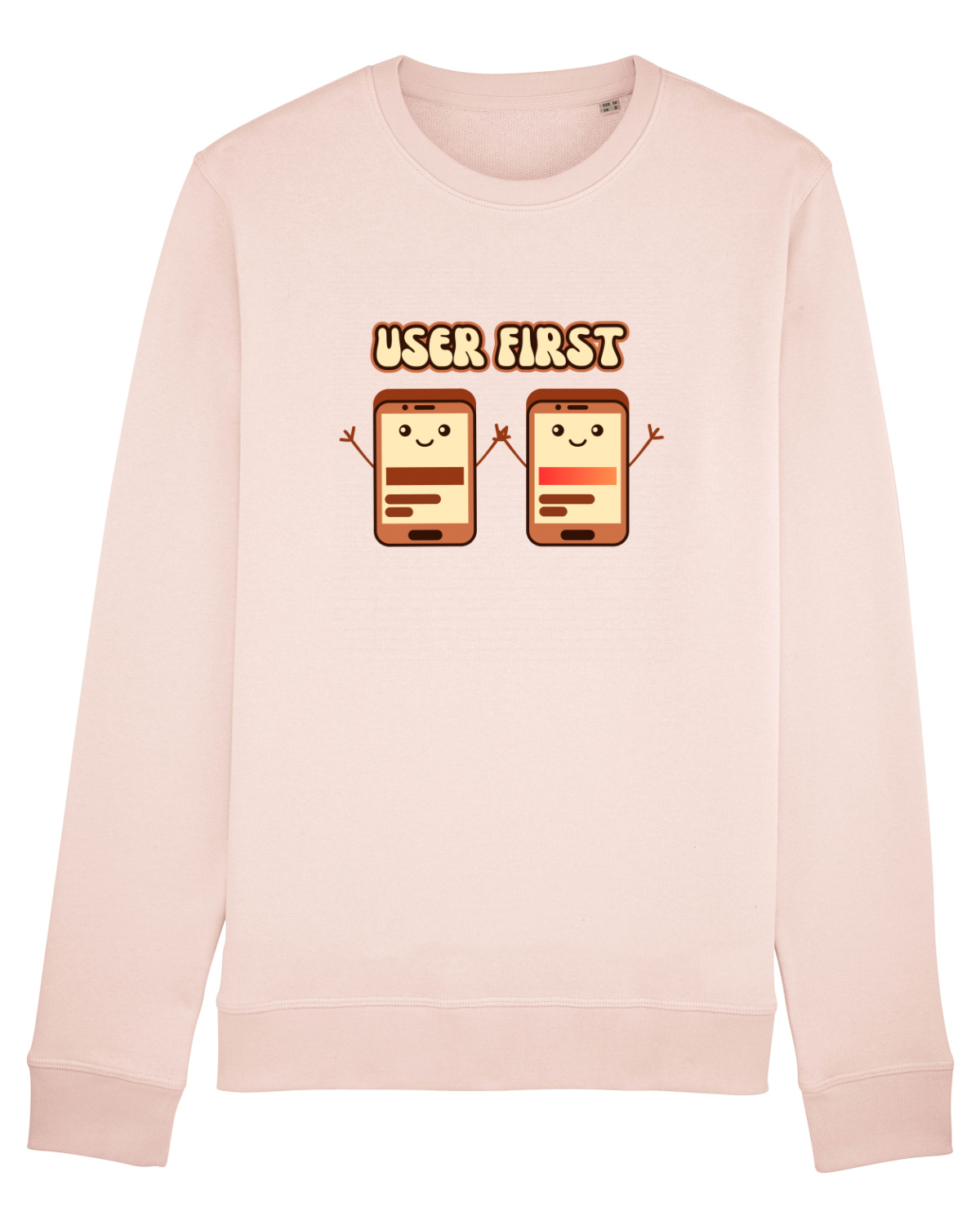 Bluză mânecă lungă Unisex Rise Candy Pink