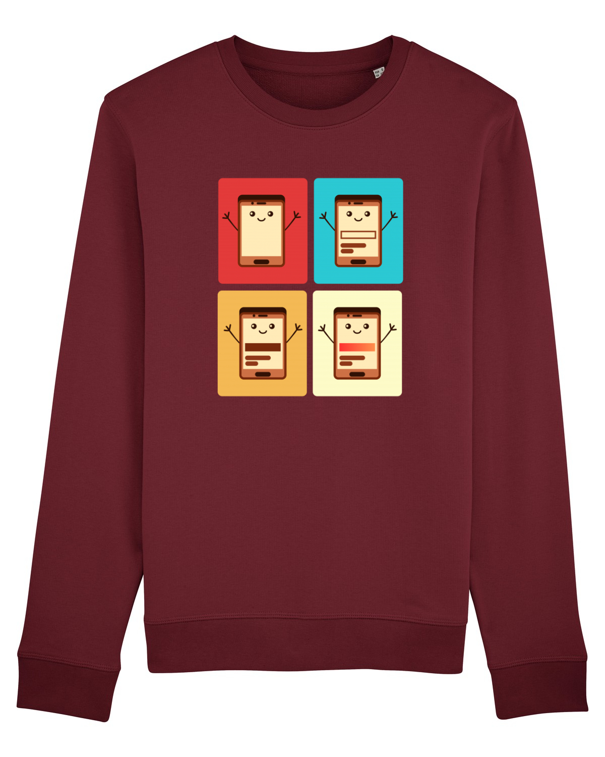 Bluză mânecă lungă Unisex Rise Burgundy