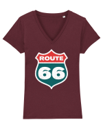 Route 66 Tricou mânecă scurtă guler V Damă Evoker