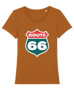 Route 66 Tricou mânecă scurtă guler larg fitted Damă Expresser