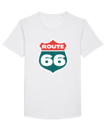 Route 66 Tricou mânecă scurtă guler larg Bărbat Skater
