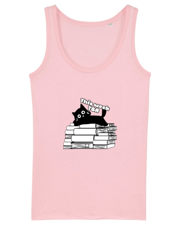 Bookish cat Cotton Pink