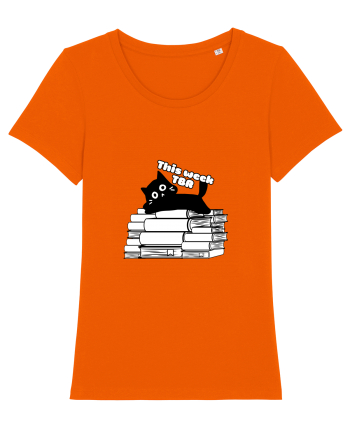 Bookish cat Bright Orange