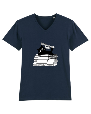 Bookish cat French Navy