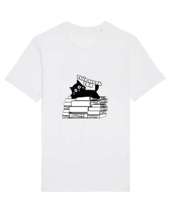 Bookish cat White